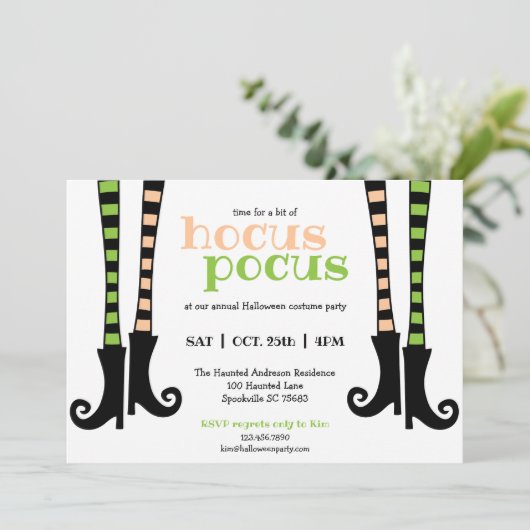 Schattigee heks Leggings & laarzen Hocus Pocus Hal Kaart (Staand voorkant)