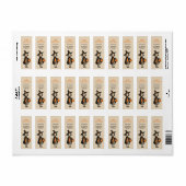 Schattigee heks meisje retro Halloween retouradres Etiket (Full Sheet)