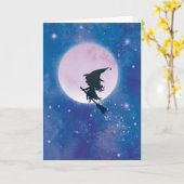 Schattigee heks op de maankaart kaart (Gele Bloem)