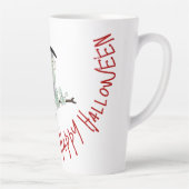 Schattigee heks op haar bezemsteel Halloween LM Latte Mok (Rechts)