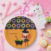 Schattigee heks papieren bordje (Feest)