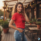 Schattigee heks rode vrouwen halloween t-shirt