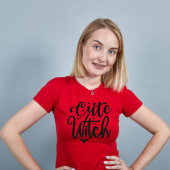 Schattigee heks rode vrouwen halloween t-shirt