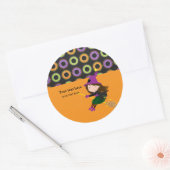 Schattigee heks ronde sticker (Envelop)