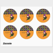 Schattigee heks ronde sticker (Vel)