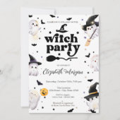 Schattigee heks spookfeest Baby shower Kaart (Voorkant)