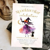 Schattigee heks Spooktacular Party Halloween Verja Kaart