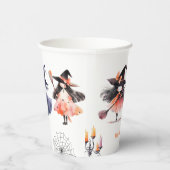 Schattigee heksen Halloween kostuum verjaardagsfee Papieren Bekers (Rechts)