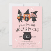 Schattigee heksen Hocus Pocus Halloween Party Uitn Feestdagenkaart (Voorkant)