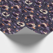 Schattigee heksen inpakpapier: betoverende elegant cadeaupapier (Hoek)