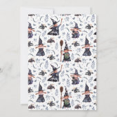 Schattigee heksen kinderen verjaardag Halloween ui Kaart (Achterkant)