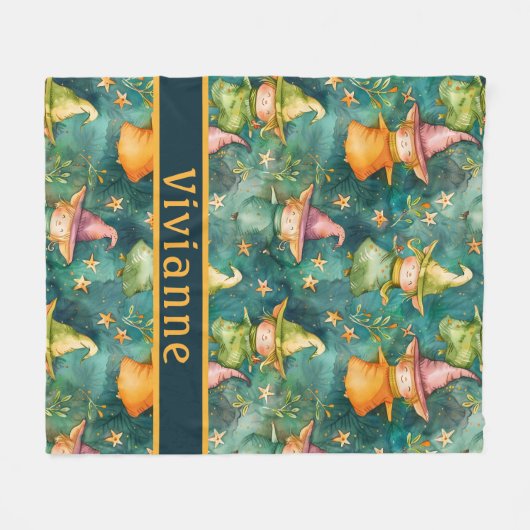 Schattigee heksen Tosca fleece deken (Voorkant (Horizontaal))