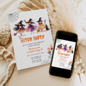 Schattigee heksenfeest Halloween meisje spookachti Kaart