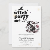 Schattigee heksenfeest verjaardag kaart (Voorkant)