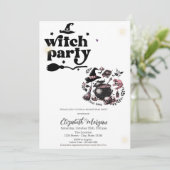 Schattigee heksenfeest verjaardag kaart (Staand voorkant)