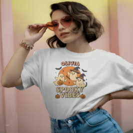 Schattigee Heksengeest Spooky Vibes Halloween Kost T-shirt