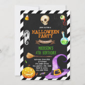 Schattigee HeksenHalloween-feestuitnodiging Kaart (Voorkant)
