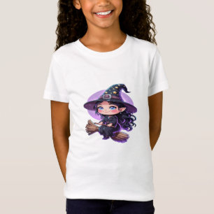 Schattigee Heksenhalloween T-shirt – Chibi Style C