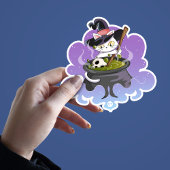 Schattigee Heksenkat Brouwdrank Halloween Sticker