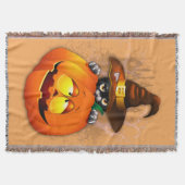 Schattigee heksenkat en pompoen Halloween vrienden Deken (Voorkant)