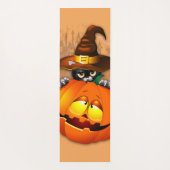 Schattigee heksenkat en pompoen Halloween vrienden Yogamat (Achterkant)