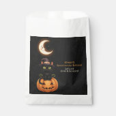 Schattigee Heksenkat en Pompoen Verjaardag Bedankzakje (Voorkant)