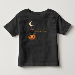 Schattigee Heksenkat en Pompoen Verjaardag Kinder Shirts
