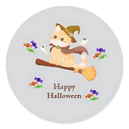  Schattigee Heksenkat Halloween Sticker