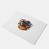 Schattigee heksenkat op pompoen - Halloween Art Ov Deurmat (Schuin)