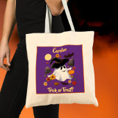 Schattigee heksenspook trick or treat begraafplaat tote bag