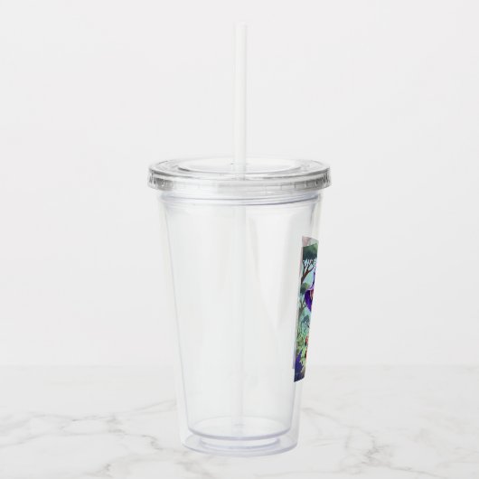 Schattigee hekserige Giraffe Acryl Drinkbeker (Rechts)