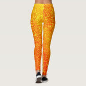Schattigee Heldere Pompoen Glitter Halloween Leggi Leggings (Achterkant)