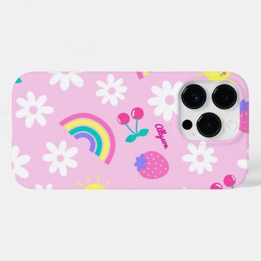 Schattigee Heldere regenboog stickers patroon I Ph Case-Mate iPhone Case (Achterkant (horizontaal))