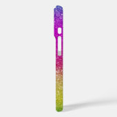 Schattigee Helderroze Magenta Rainbow Glitter Case-Mate iPhone Case (Achterkant / Links)