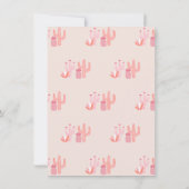 Schattigee hele lama leuk roze eerste verjaardag bedankkaart (Achterkant)