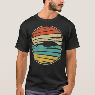 Schattigee Helikopter Gift Retro 70s 80s Helicop T-shirt