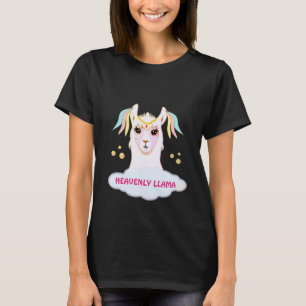 Schattigee hemelse lama t-shirt