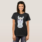 Schattigee Hemelse Llama Queen T-shirt (Voorkant volledig)