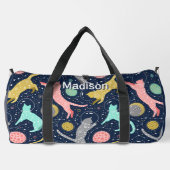 Schattigee hemelse mystieke ruimtekatten gepersona plunjezak (Achterkant)