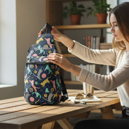 Schattigee hemelse mystieke ruimtekatten gepersona sling bag