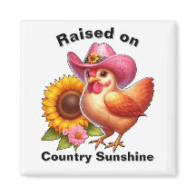 Schattigee Hen in Roze Pet met Heldere Zonnebloem