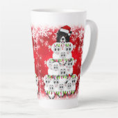 Schattigee Herding Dog en Sheep Christmas Latte Mok (Rechterhoek)