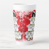 Schattigee Herding Dog en Sheep Christmas Latte Mok (Voorkant)