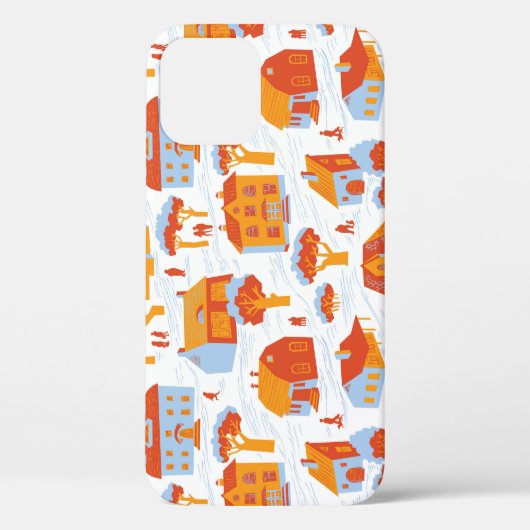 Schattigee herenhuizen:  Doodle Case-Mate iPhone Case (Achterkant)