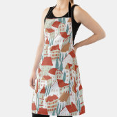 Schattigee herenhuizen: naadloze illustratie schort (Insitu)