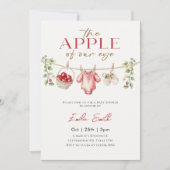 Schattigee Herfst Apple Baby Clothesline Baby show Kaart (Voorkant)