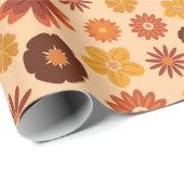 Schattigee Herfst Bloemen Herfstverjaardagscadeaus Cadeaupapier (Rol Hoek)