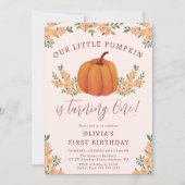 Schattigee Herfst Bloemen Kleine Pompoen Meisje 1e Kaart (Voorkant)