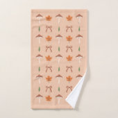Schattigee Herfst Bow Patroon Badhanddoek Set Bad Handdoek (Handdoek)