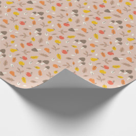 Schattigee herfst, champignons en bladeren lichtbr cadeaupapier